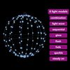 vidaXL Μπάλα με 160 LED Ψυχρό λευκό 50 cm Μέταλλο