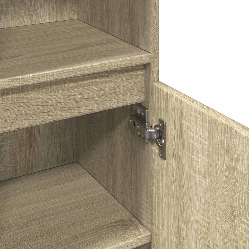 vidaXL Ντουλάπι Μπάνιου Sonoma Δρυς 30x30x100 εκ. Επεξεργασμένο Ξύλο