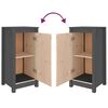 vidaXL Συρταριέρες 2 τεμ. Γκρι 39x35x80 εκ. από Μασίφ Ξύλο Πεύκου