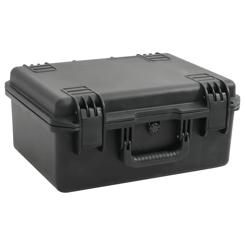 vidaXL Θήκη Πτήσης Φορητή Μαύρη 49x38x23 εκ. από Πολυπροπυλένιο