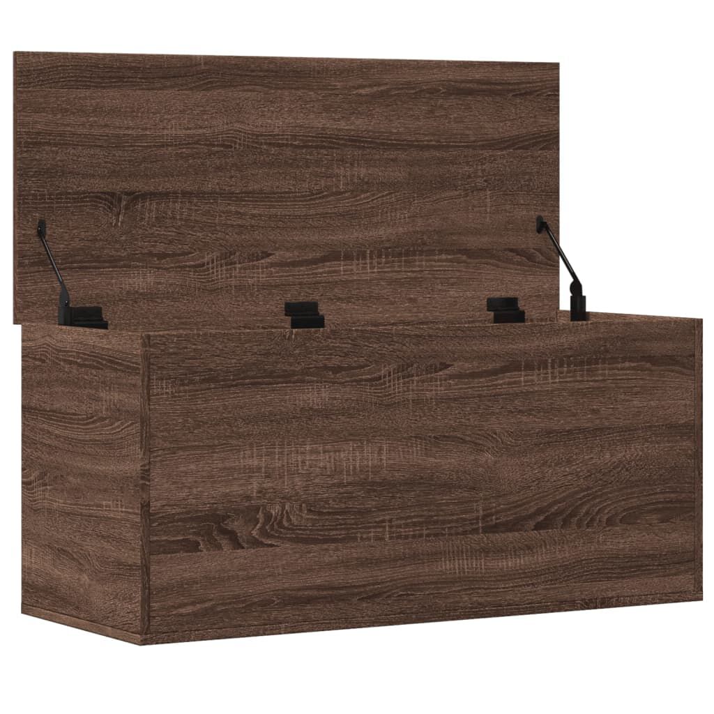 vidaXL Κουτί Αποθήκευσης Καφέ δρυς 100x42x46 εκ. Επεξεργασμένο Ξύλο