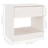 vidaXL Κομοδίνα 2 τεμ. Λευκά 40 x 31 x 40 εκ. από Μασίφ Ξύλο Πεύκου
