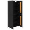 vidaXL Highboard 2 pcs &Mu;&alpha;ύ&rho;&eta; &Omicron;&xi;&upsilon;ά &Epsilon;&pi;&epsilon;&xi;&epsilon;&rho;&gamma;&alpha;&sigma;&mu;έ&nu;&omicron; &xi;ύ&lambda;&omicron;