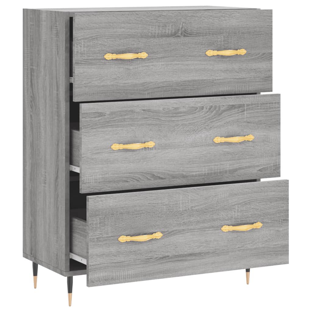 vidaXL Ντουλάπι Γκρι Sonoma 69,5 x 34 x 90 εκ. από Επεξεργασμένο Ξύλο