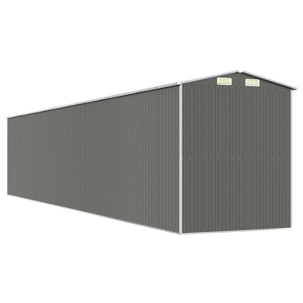 vidaXL Αποθήκη Κήπου Ανοιχτό γκρι 192x1021x223 εκ. Γαλβανισμένο Ατσάλι