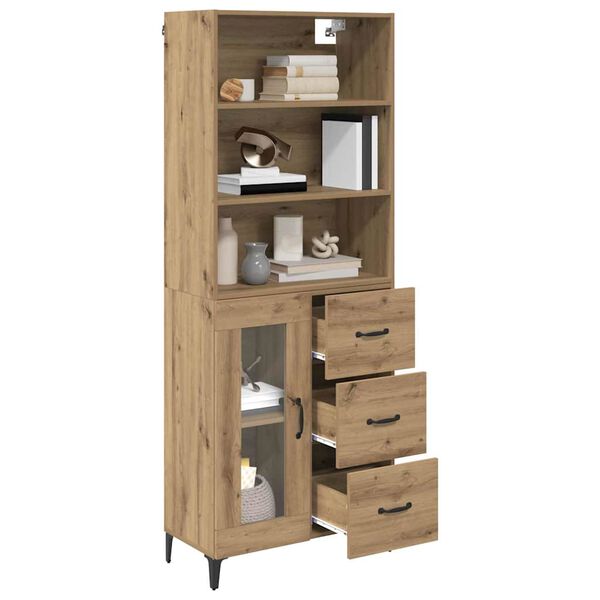 vidaXL Highboard Artisan Oak 69,5 x 34 x 180 &epsilon;&kappa;. &Epsilon;&pi;&epsilon;&xi;&epsilon;&rho;&gamma;&alpha;&sigma;&mu;έ&nu;&omicron; &xi;ύ&lambda;&omicron;
