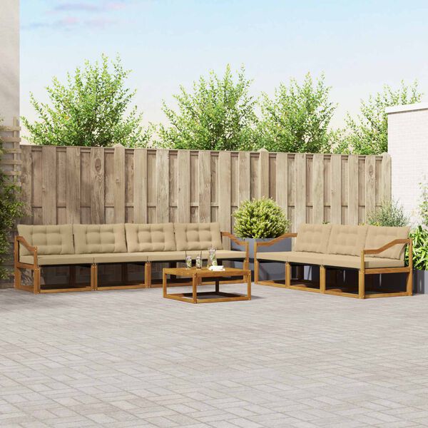 vidaXL &Sigma;&epsilon;&iota;&rho;ά &Kappa;&alpha;&nu;&alpha;&pi;έ &Epsilon;&xi;&omega;&tau;&epsilon;&rho;&iota;&kappa;&omicron;ύ &mu;&epsilon; &mu;&alpha;&xi;&iota;&lambda;ά&rho;&iota; 8 pcs &Phi;&upsilon;&sigma;&iota;&kappa;ό &kappa;&alpha;&iota; &Mu;&pi;&epsilon;&zeta;