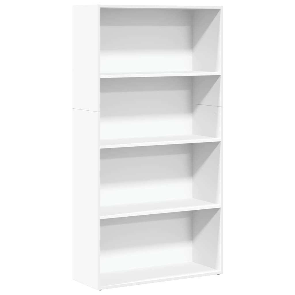 vidaXL Βιβλιοθήκη Λευκή 80x30x152 εκ. από Επεξεργασμένο Ξύλο