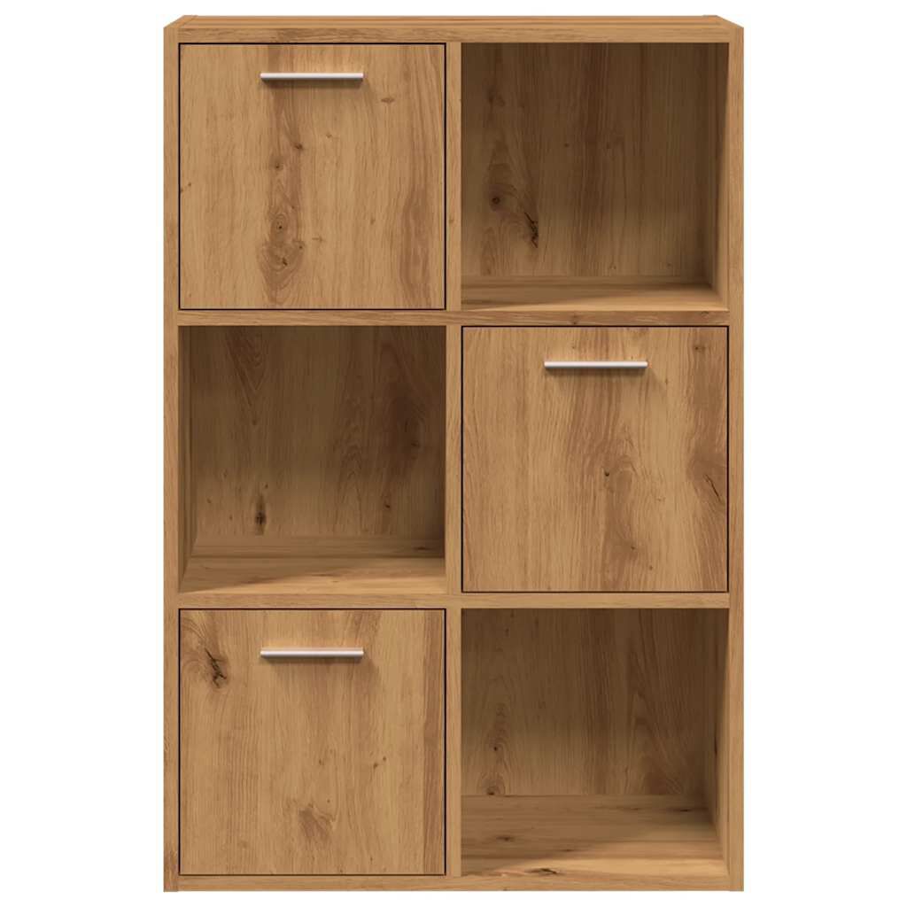 vidaXL Βιβλιοθήκη Τεχνίτης Δρυς 60,5x30x90 εκ. Επεξεργασμένο Ξύλο