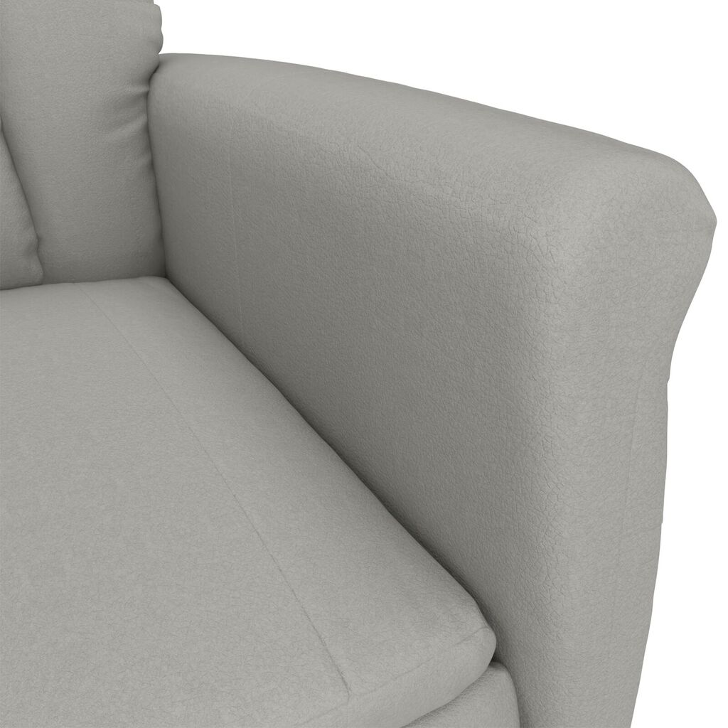 vidaXL Πολυθρόνα Μασάζ Ανοιχτό Γκρι Microfibre