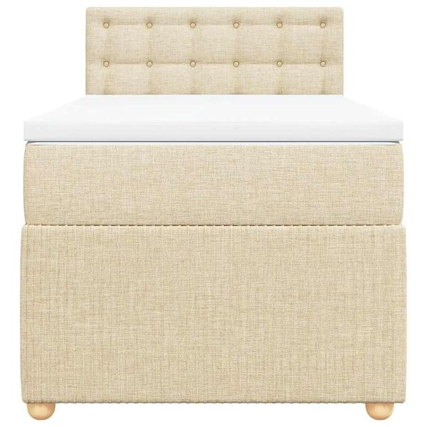 vidaXL &Kappa;&rho;&epsilon;&beta;ά&tau;&iota; Boxspring &mu;&epsilon; &Sigma;&tau;&rho;ώ&mu;&alpha; &Kappa;&rho;&epsilon;&mu; 80 x 200 &epsilon;&kappa;. &Upsilon;&phi;&alpha;&sigma;&mu;ά&tau;&iota;&nu;&omicron;