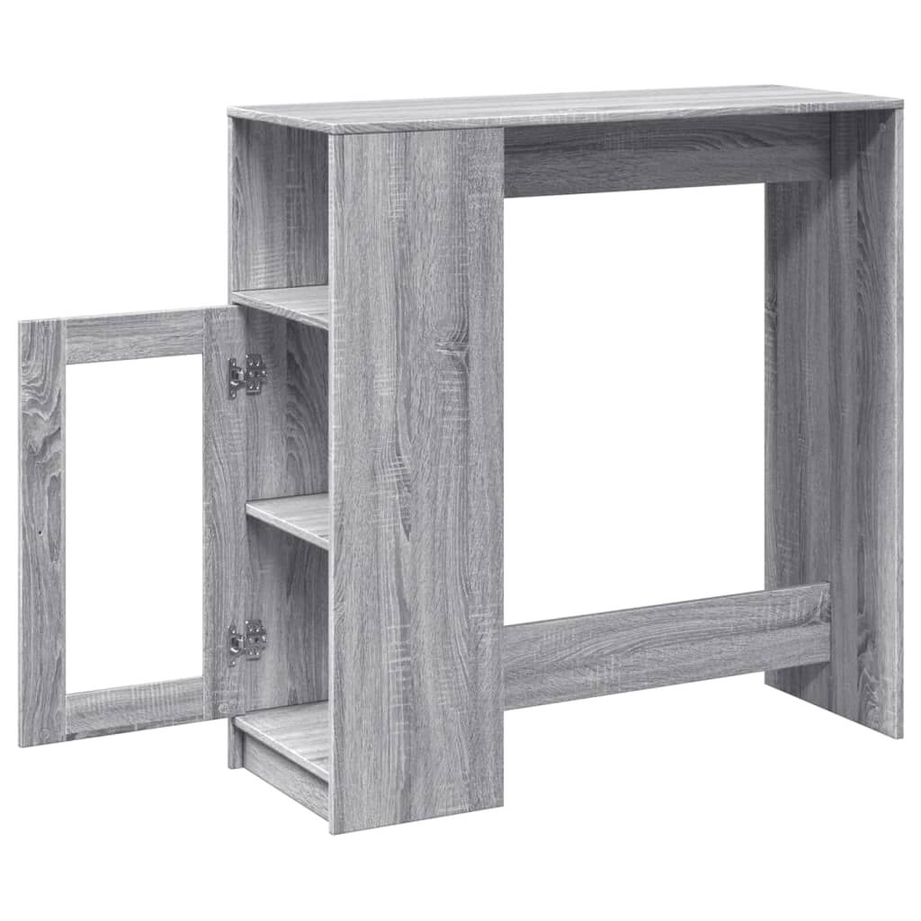 vidaXL Τραπέζι Μπαρ Γκρι Sonoma 101x40x103,5 εκ. από Επεξεργ. Ξύλο