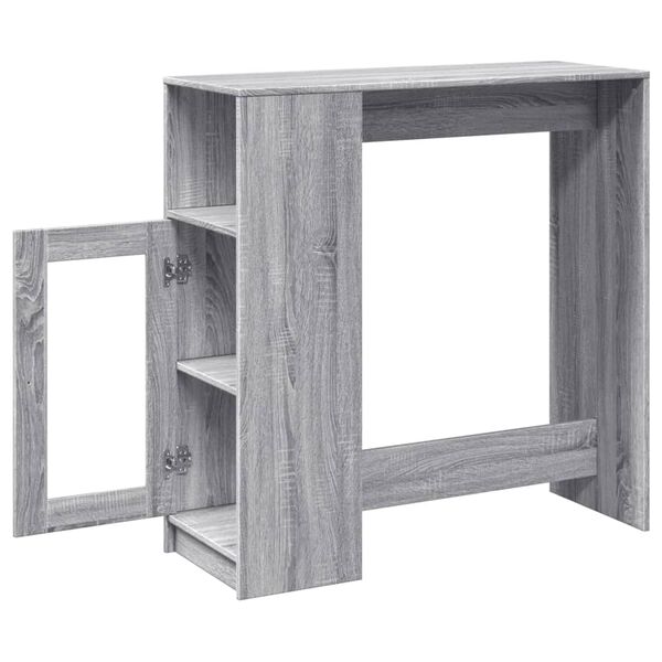 vidaXL Τραπέζι Μπαρ Γκρι Sonoma 101x40x103,5 εκ. από Επεξεργ. Ξύλο