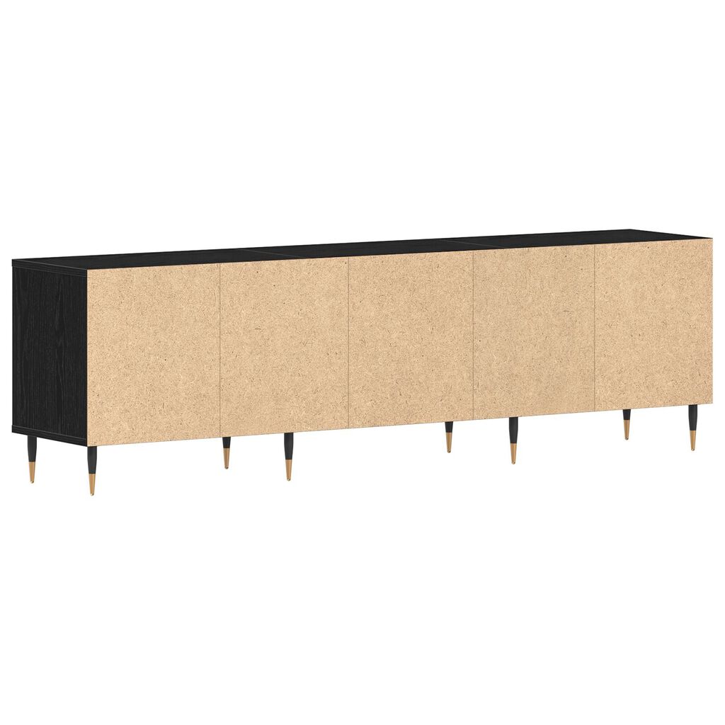 vidaXL Ντουλάπα τηλεόρασης Μαύρο Δρυς 150x30x44,5 εκ Κατασκευασμένο ξύλο