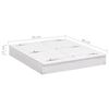 vidaXL Αμμοδόχος Λευκή 95 x 90 x 15 εκ. από Ξύλο Ελάτης