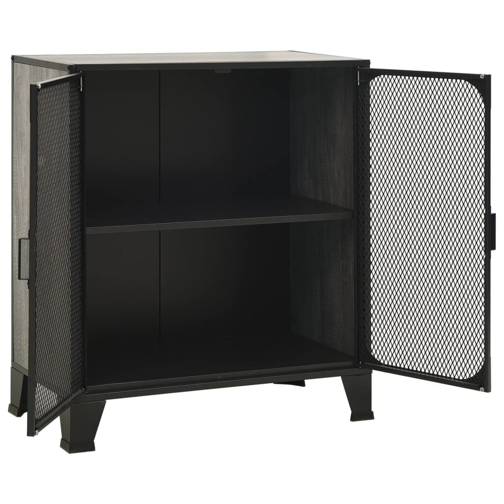 vidaXL Ντουλάπι Αποθήκευσης Γκρι 72 x 36 x 82 εκ. Μέταλλο / MDF