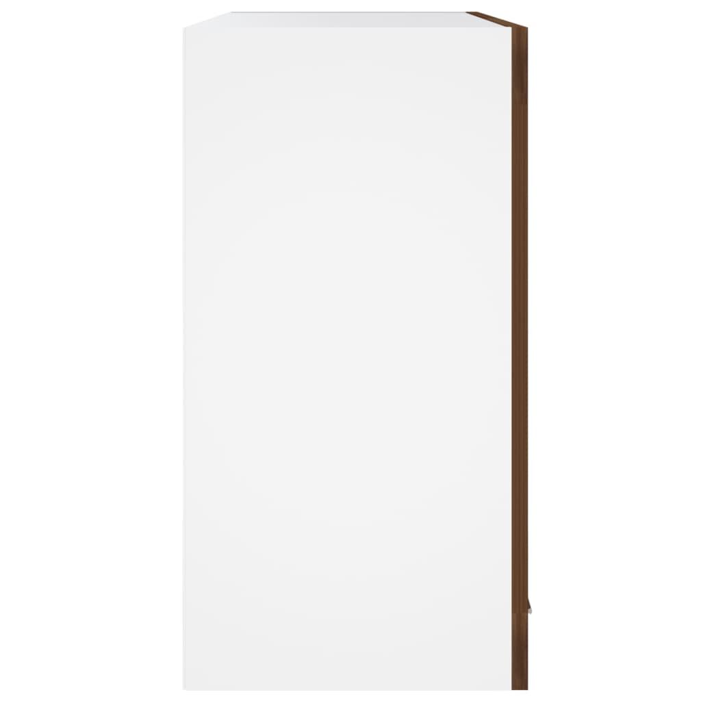 vidaXL Κρεμαστό Ντουλάπι Lyon Γυάλινο Καφέ Δρυς 60x31x60εκ.