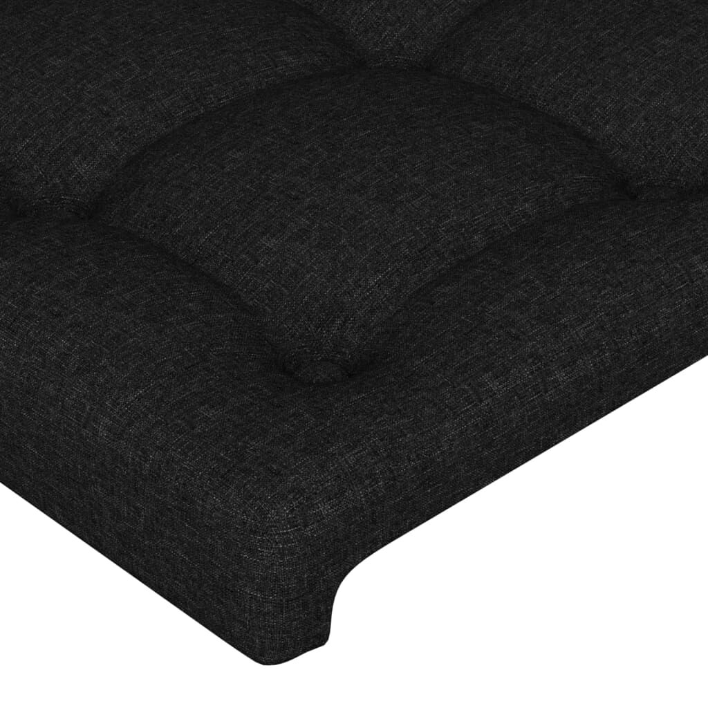 vidaXL Κεφαλάρι Κρεβατιού Μαύρο 90x5x78/88 εκ. Υφασμάτινο