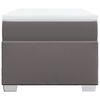 vidaXL Κρεβάτι Boxspring με Στρώμα Γκρι 100x200εκ. από Συνθετικό Δέρμα