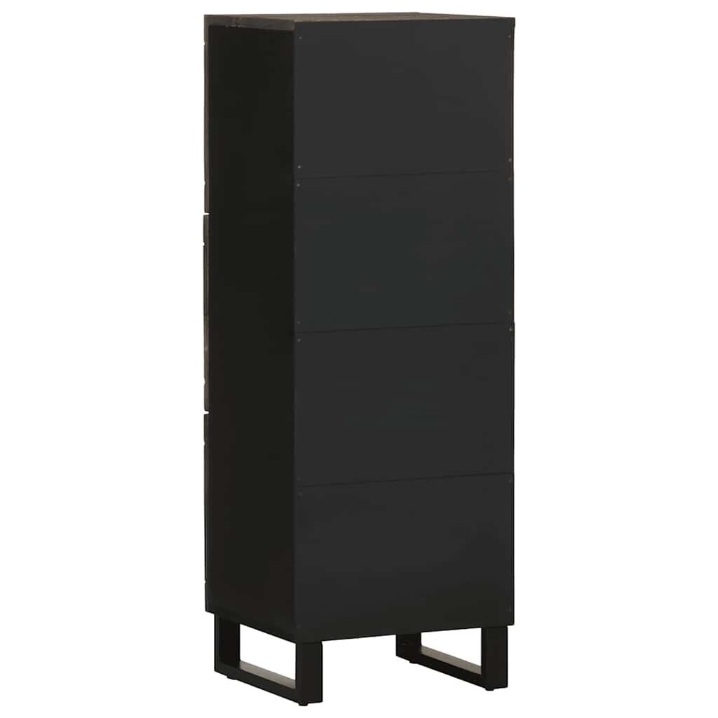 vidaXL Ντουλάπι Μαύρο 40 x 33 x 110 εκ. από Μασίφ Ξύλο Μάνγκο
