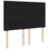 vidaXL Κρεβάτι Boxspring με Στρώμα Μαύρο 140x190 εκ. Βελούδινο