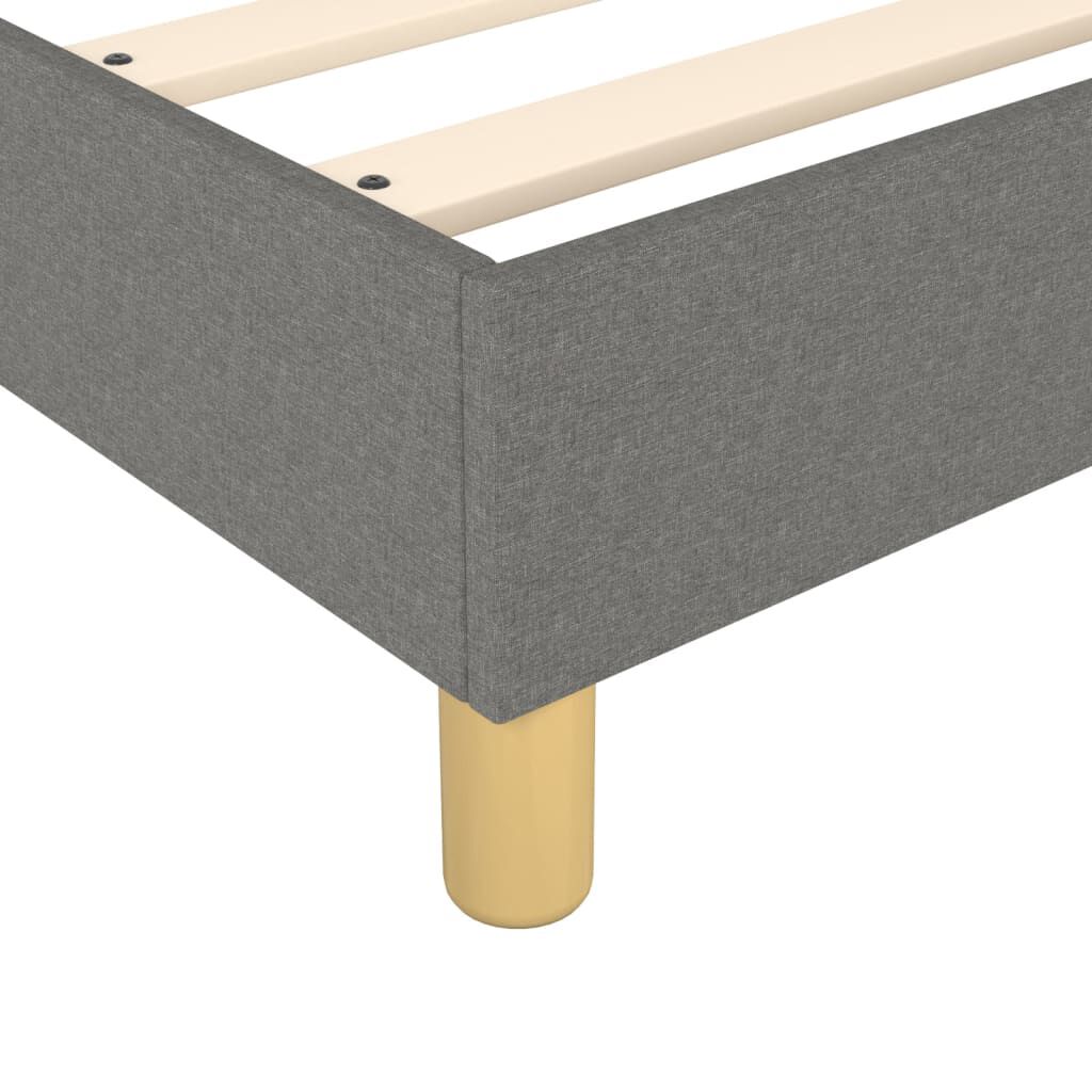 vidaXL Κρεβάτι Boxspring με Στρώμα Σκούρο Γκρι 160x200 εκ Υφασμάτινο