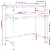 vidaXL Τραπέζι Κονσόλα Καπνιστή Δρυς 75x35,5x75 εκ. Επεξεργ. Ξύλο