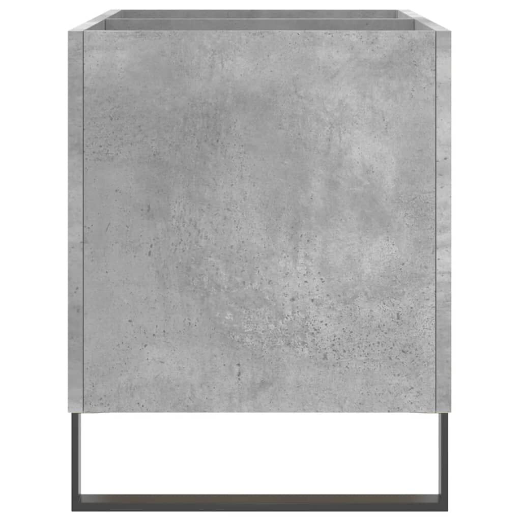 vidaXL Δισκοθήκη Γκρι Σκυροδέματος 74,5x38x48 εκ. Επεξεργασμένο Ξύλο