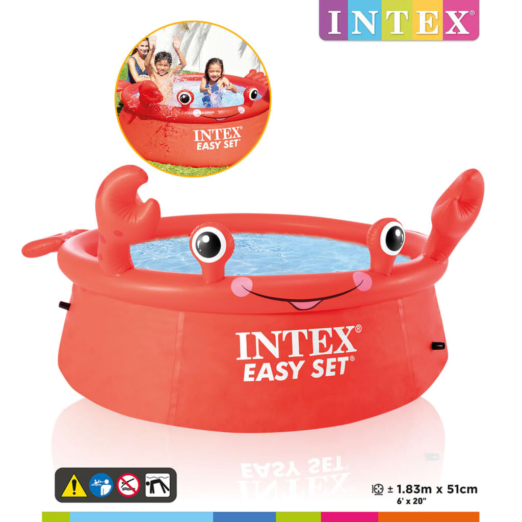 INTEX Πισίνα Φουσκωτή Χαρούμενος Κάβουρας Easy Set 183 x 51 εκ.
