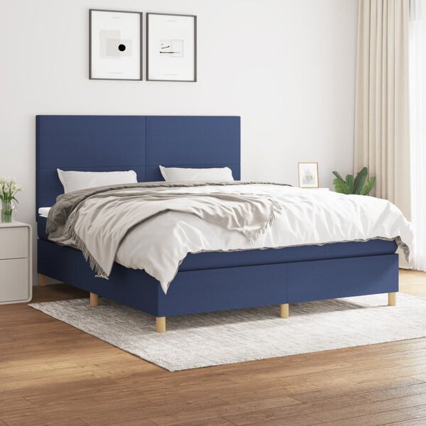 vidaXL &Kappa;&rho;&epsilon;&beta;ά&tau;&iota; Boxspring &mu;&epsilon; &Sigma;&tau;&rho;ώ&mu;&alpha; &Mu;&pi;&lambda;&epsilon; 160x200 &epsilon;&kappa;. &Upsilon;&phi;&alpha;&sigma;&mu;ά&tau;&iota;&nu;&omicron;