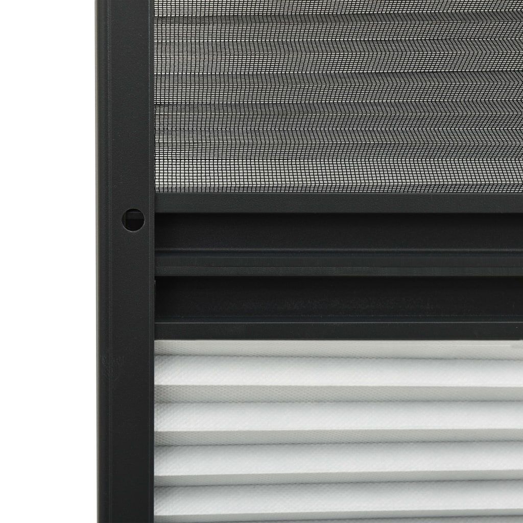 vidaXL Σήτα Παραθύρου Πλισέ με Σκίαστρο 80 x 100 εκ. Αλουμινίου