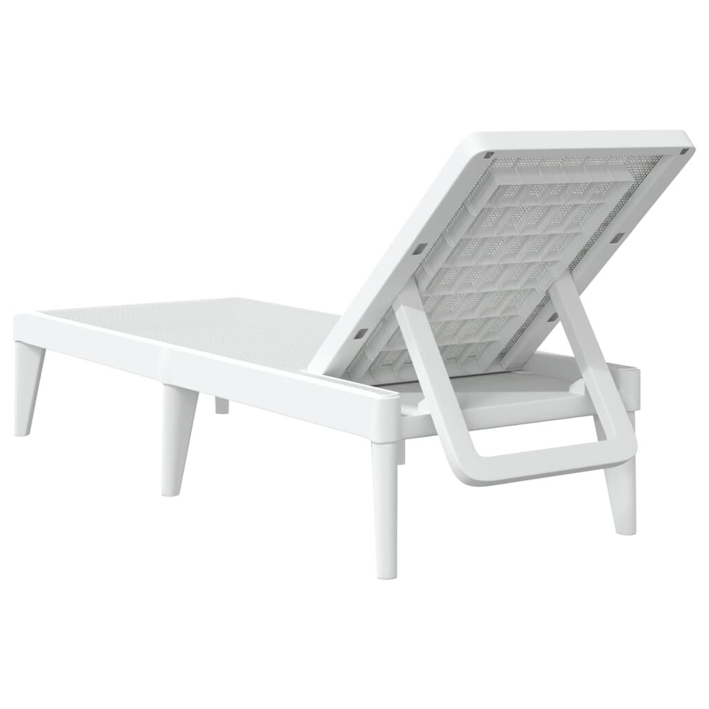 vidaXL Ξαπλώστρα Λευκή 186 x 60 x 29 από Πολυπροπυλένιο