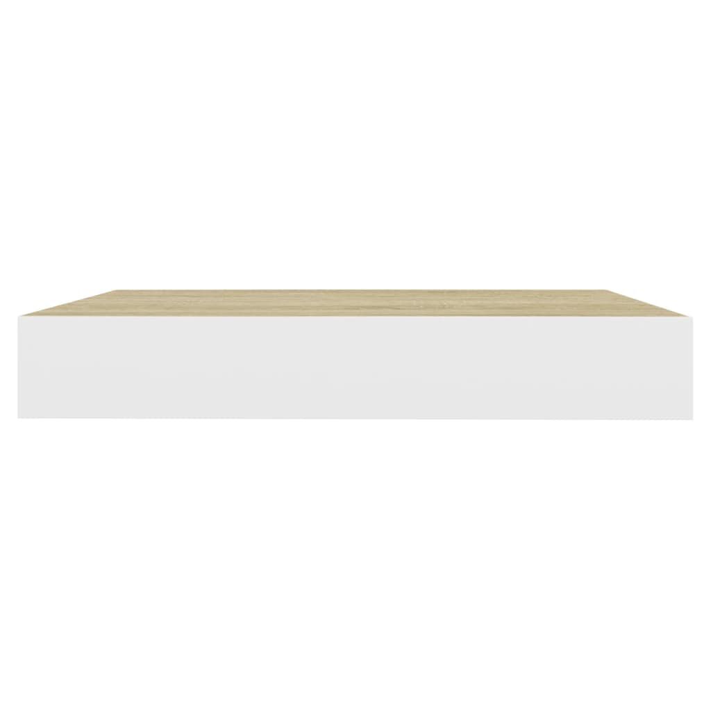 vidaXL Ράφι Τοίχου Δρυς και Άσπρο 23 x 23,5 x 3,8 εκ. από MDF