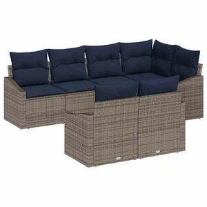vidaXL &Sigma;&epsilon;&tau; &Kappa;&alpha;&nu;&alpha;&pi;έ &Kappa;ή&pi;&omicron;&upsilon; 7 pcs &Gamma;&kappa;&rho;&iota; &kappa;&alpha;&iota; Navy Blue &sigma;&upsilon;&nu;&theta;&epsilon;&tau;&iota;&kappa;ό &rho;&alpha;&tau;ά&nu;