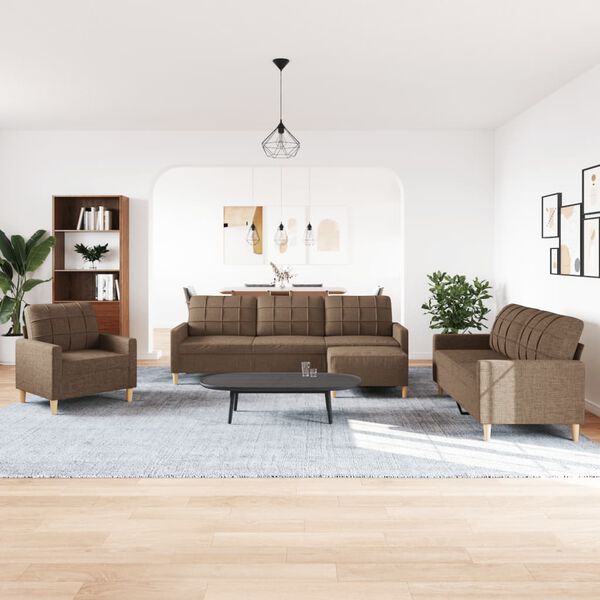 vidaXL &Sigma;&epsilon;&tau; &kappa;&alpha;&nu;&alpha;&pi;έ&delta;&omega;&nu; 4 &tau;&epsilon;&mu;&alpha;&chi;ί&omega;&nu; &mu;&epsilon; &upsilon;&pi;&omicron;&pi;ό&delta;&iota;&omicron; &kappa;&alpha;&phi;έ ύ&phi;&alpha;&sigma;&mu;&alpha;