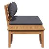 vidaXL Παγκάκι κήπου 2 pcs Καφέ Μασίφ ξύλο teak