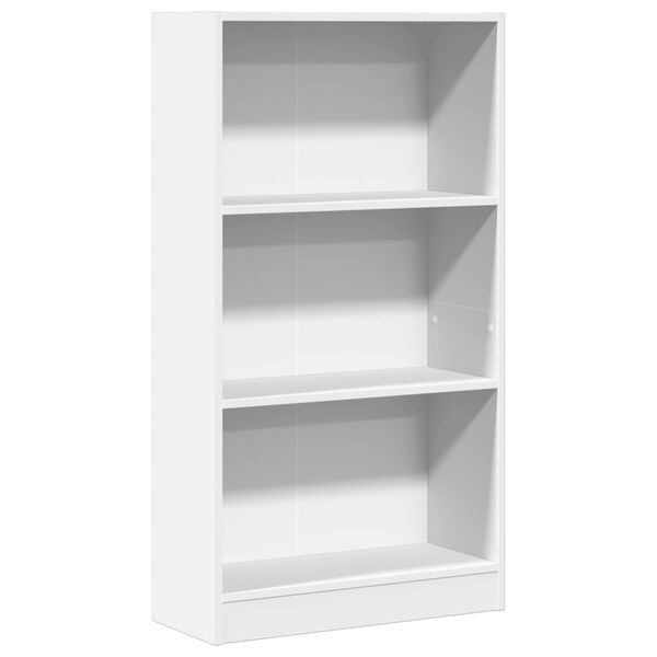 vidaXL Βιβλιοθήκη Λευκή 60x24x109 εκ. από Επεξεργασμένο Ξύλο
