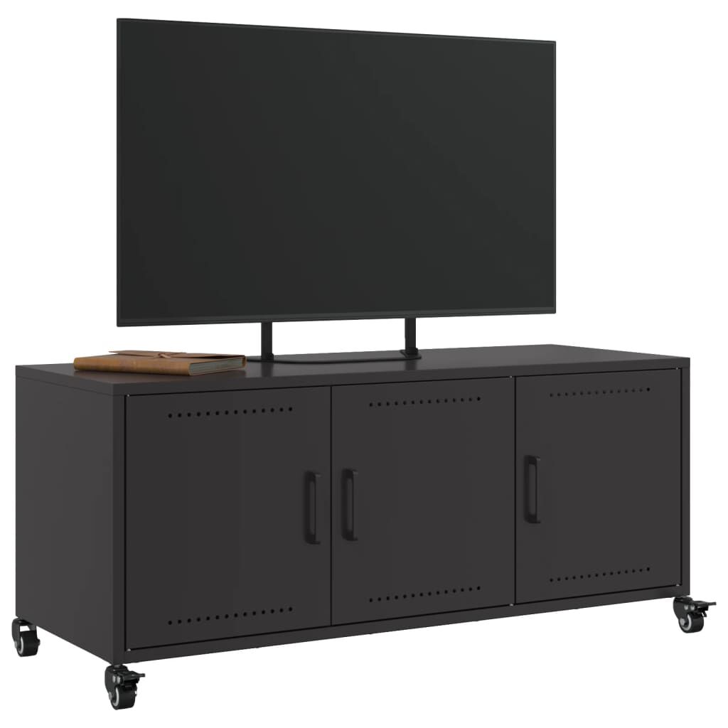 vidaXL Έπιπλο Τηλεόρασης Μαύρο 100,5x39x43,5 εκ. Ατσάλι