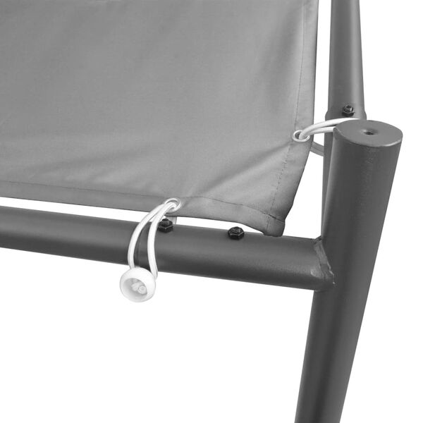 vidaXL Κιόσκι Κήπου Ανθρακί 400 x 400 x 260 εκ. Ατσάλινο