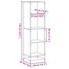 vidaXL Βιβλιοθήκη Γκρι Sonoma 40x35x139 εκ. από Επεξεργασμένο Ξύλο