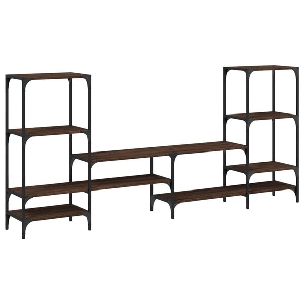 vidaXL Έπιπλο Τηλεόρασης Καφέ Δρυς 206,5x28,5x95 εκ. Επεξ. Ξύλο