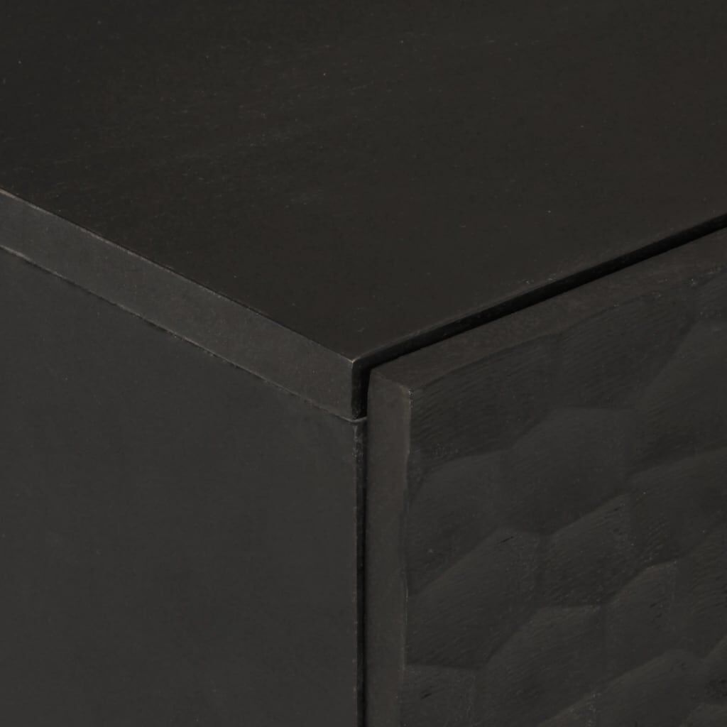 vidaXL Βοηθητικό Ντουλάπι Μαύρο 60 x 33 x 75 εκ. από Μασίφ Ξύλο Μάνγκο
