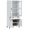 vidaXL Ντουλάπι Ψηλό VIKEN Λευκός 80x40x190 εκ. από Μασίφ Ξύλο Πεύκου