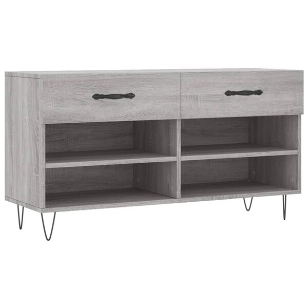 vidaXL Παπουτσοθήκη Γκρι Sonoma 102x35x55 εκ. από Επεξεργασμένο Ξύλο