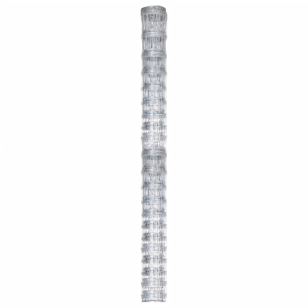 vidaXL Συρματόπλεγμα Περίφραξης Ασημί 50 x 1,25 μ. Γαλβανισμένο Ατσάλι