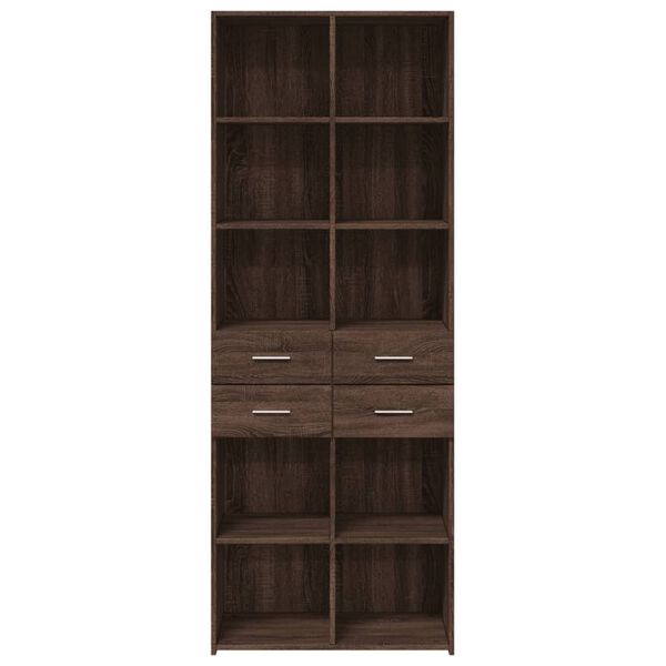 vidaXL Ντουλάπι Καφέ Δρυς 70x42,5x185 εκ. από Επεξεργασμένο Ξύλο
