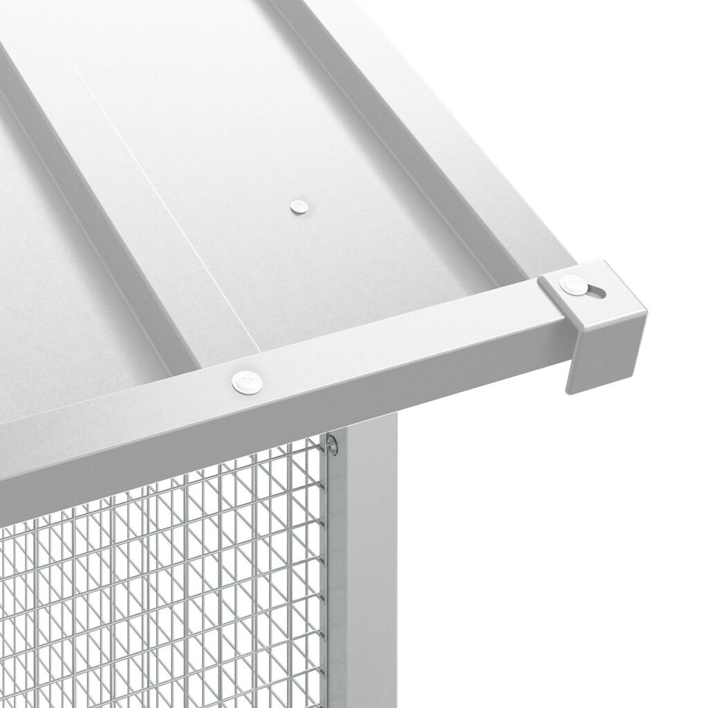 vidaXL Κλουβί Πουλιών Γκρι 215x210x247 εκ Χάλυβας