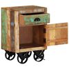 vidaXL Κομοδίνο με Ροδάκια 40 x 30 x 57 εκ από Μασίφ Ανακυκλωμένο Ξύλο
