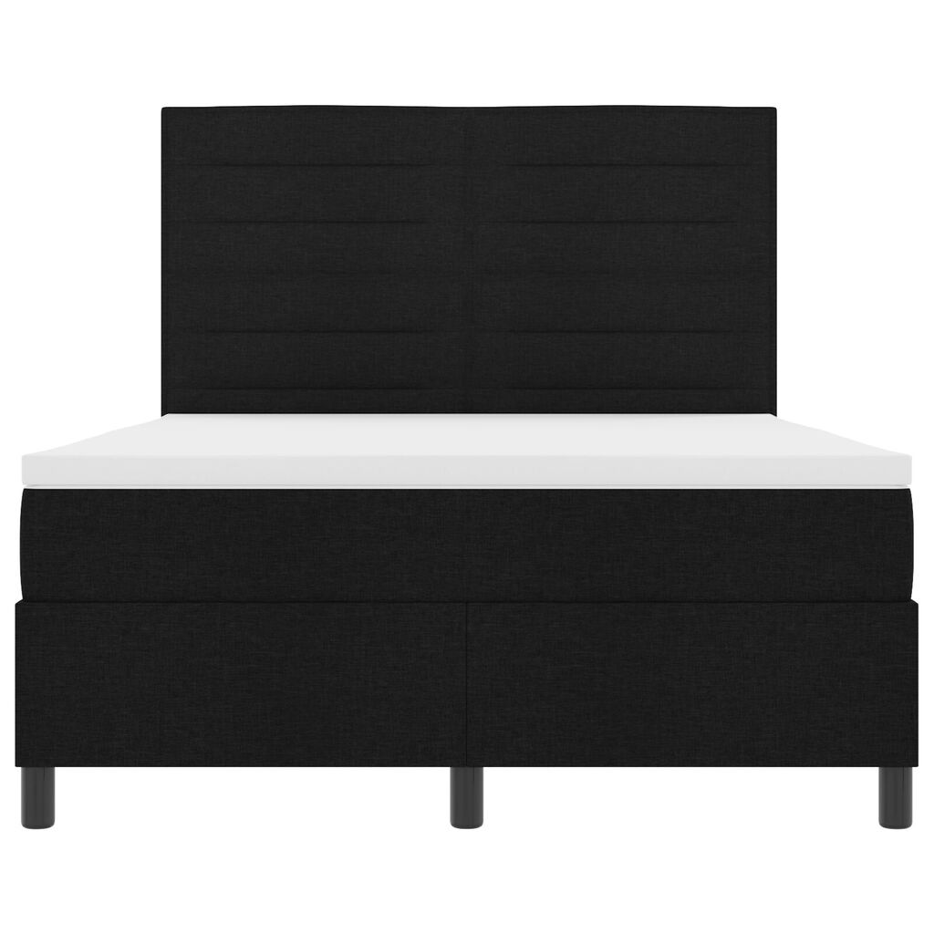 vidaXL Κρεβάτι με Βαλίτσα Μαύρο 160x200 εκ. Υφασμάτινο