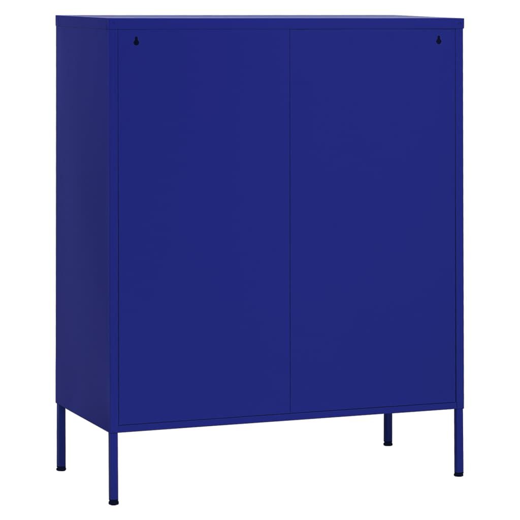 vidaXL Ντουλάπι Αποθήκευσης Ναυτικό Μπλε 80 x 35 x 101,5 εκ. Ατσάλινο